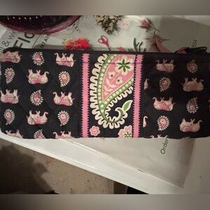 Vera Bradley pink elephant Cosmetic Bag